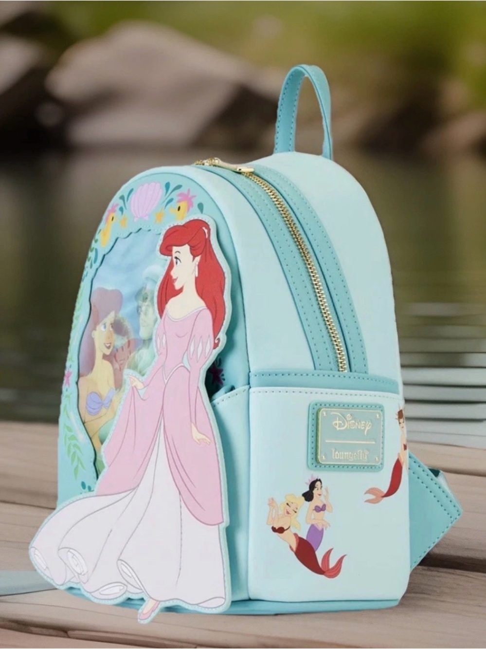 NEW Loungefly ARIEL Little Mermaid Princess Series Lenticular Window Backpack - Picture 3 of 7